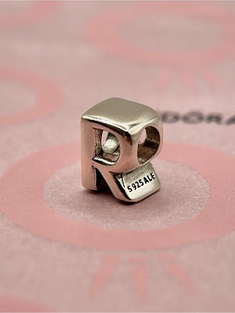 Pandora Sterling Silver Letter R Initial Alphabet Charm 797472 - Picture 3 of 6